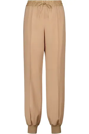 Jil Sander High-rise slim wool gabardine trackpants