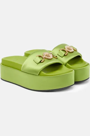 VERSACE Medusa Biggie satin platform slides