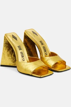 The Attico Devon laminated leather mules