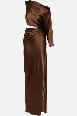 The Sei Draped one-shoulder silk gown