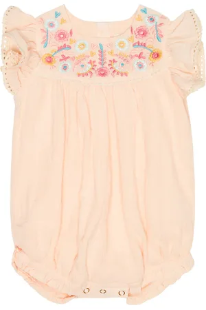 Louise Misha Baby Maria embroidered cotton romper