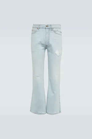 ERL Distressed mid-rise flared jeans
