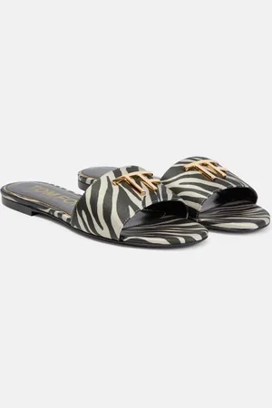 Tom Ford Embellished zebra-print sandals