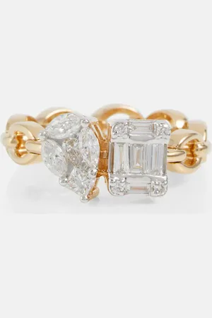 Nadine Aysoy Catena Illusion 18kt ring with white diamonds