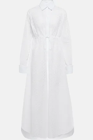 Alaïa AlaÃ¯a Broderie anglaise cotton midi dress