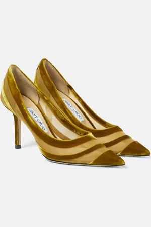 Jimmy Choo Love 85 velvet-trimmed pumps