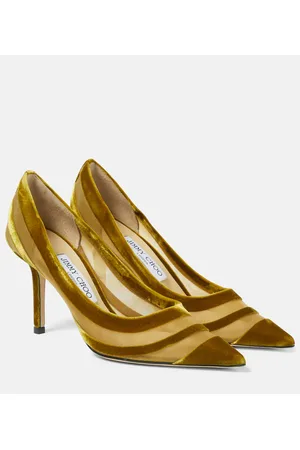Jimmy Choo Love 85 velvet-trimmed pumps