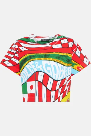 Dolce & Gabbana Carretto cropped cotton T-shirt