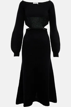 Chloé ChloÃ© Cutout cashmere and wool midi dress