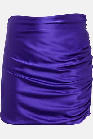 The Sei Ruched silk miniskirt