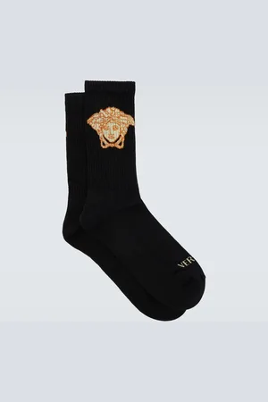 VERSACE La Medusa cotton-blend socks