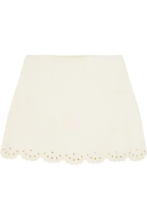 Chloé ChloÃ© Kids Scalloped wool-blend skirt