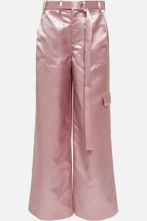 Staud Shay high-rise satin wide-leg pants