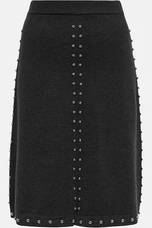 Max Mara Brama embellished wool-blend miniskirt