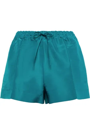 VALENTINO High-rise silk faille shorts