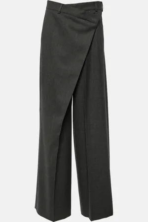 Acne Studios Asymmetric mid-rise wide-leg pants