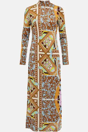 Tory Burch Printed mockneck midi dress