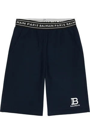 Balmain Logo cotton jersey shorts
