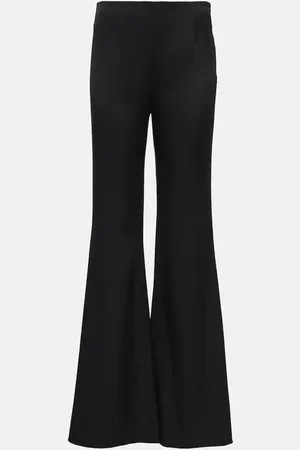 GALVAN High-rise flared satin pants