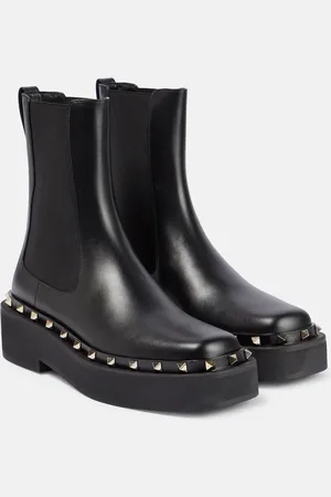 VALENTINO GARAVANI Rockstud leather Chelsea boots
