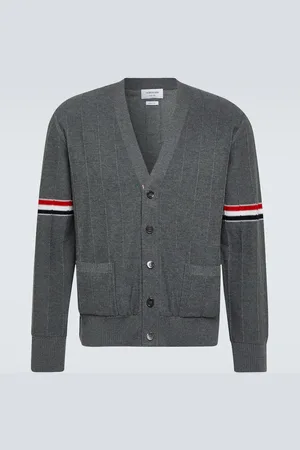 Thom Browne RWB Stripe virgin wool cardigan