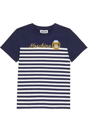 Moschino Striped cotton-blend T-shirt
