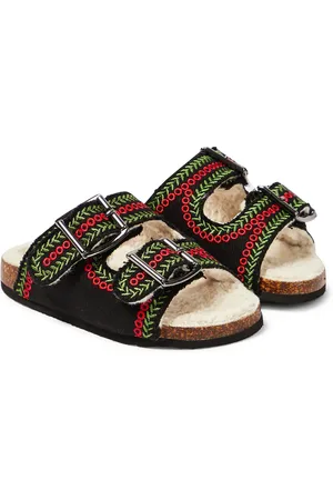 Stella McCartney Embroidered canvas slides