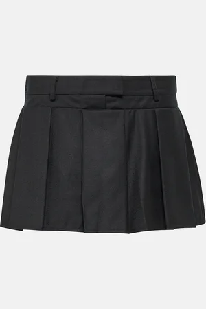 AYA MUSE Myca pleated wool miniskirt