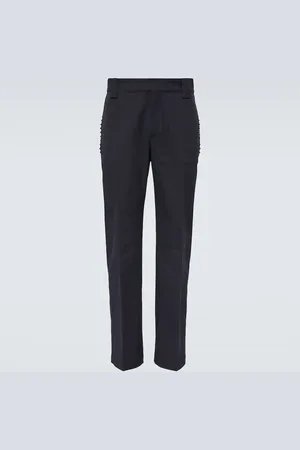 VALENTINO Rockstud canvas straight pants