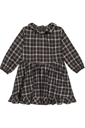 BONPOINT Thays checked cotton dress
