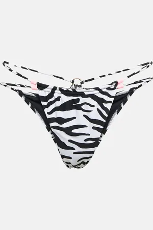 Reina Olga Theresa zebra-print bikini bottoms