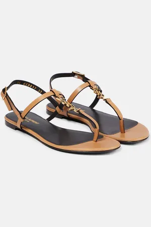 Saint Laurent Cassandra leather thong sandals