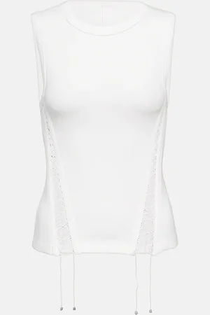 DION LEE Cutout cotton-blend top