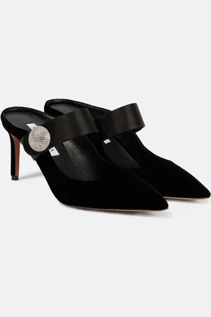 Aquazzura Macaron embellished velvet mules