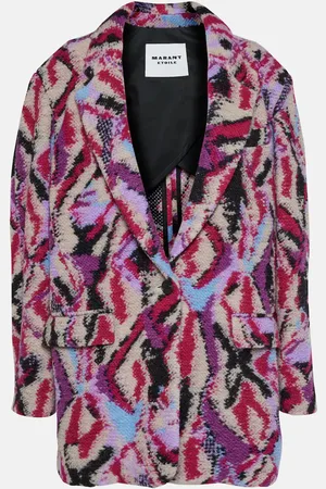 Marant Etoile Intarsia wool-blend jacket