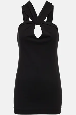 DRIES VAN NOTEN Halterneck cotton jersey top