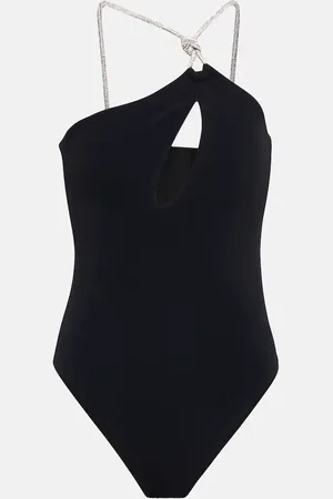 Simkhai Saint embellished one-shoulder swimsuit