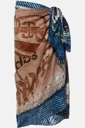 Acne Studios Printed cotton beach cover-up