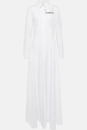 VALENTINO AppliquÃ© cotton poplin gown