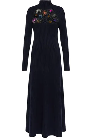 GABRIELA HEARST Juana embellished cashmere dress