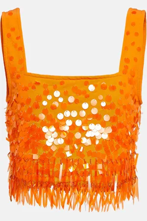 Staud Sequined crop top