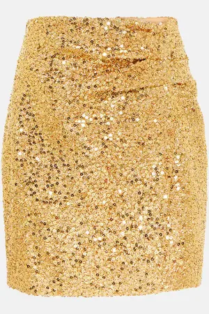 Rasario Sequined high-rise miniskirt