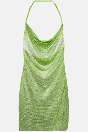 GIUSEPPE DI MORABITO Crystal-embellished mesh minidress