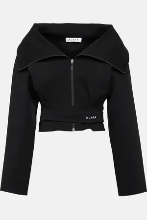 Alaïa AlaÃ¯a Cropped jersey jacket