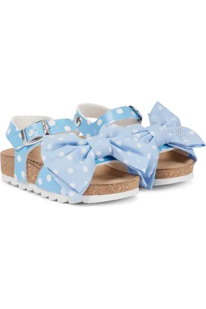 MONNALISA Bow-embellished polka-dot sandals