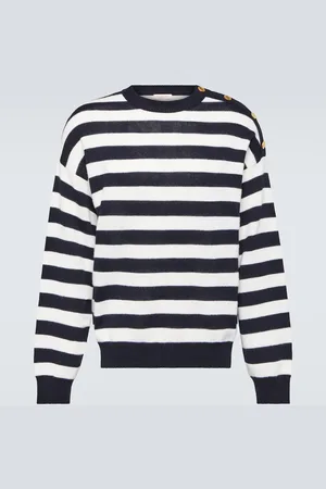 VALENTINO Striped cotton and wool sweater