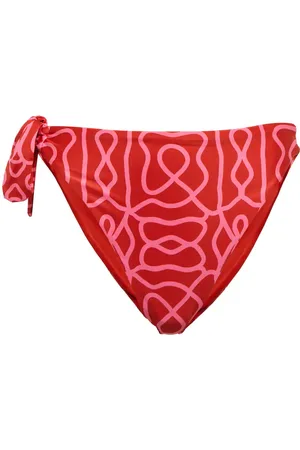 Agua by Agua Bendita Coral printed bikini bottoms