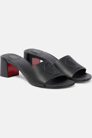 Christian Louboutin So CL 55 embossed leather mules