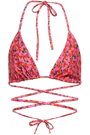 MAGDA BUTRYM Floral triangle bikini top