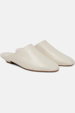 Khaite Otto leather slippers